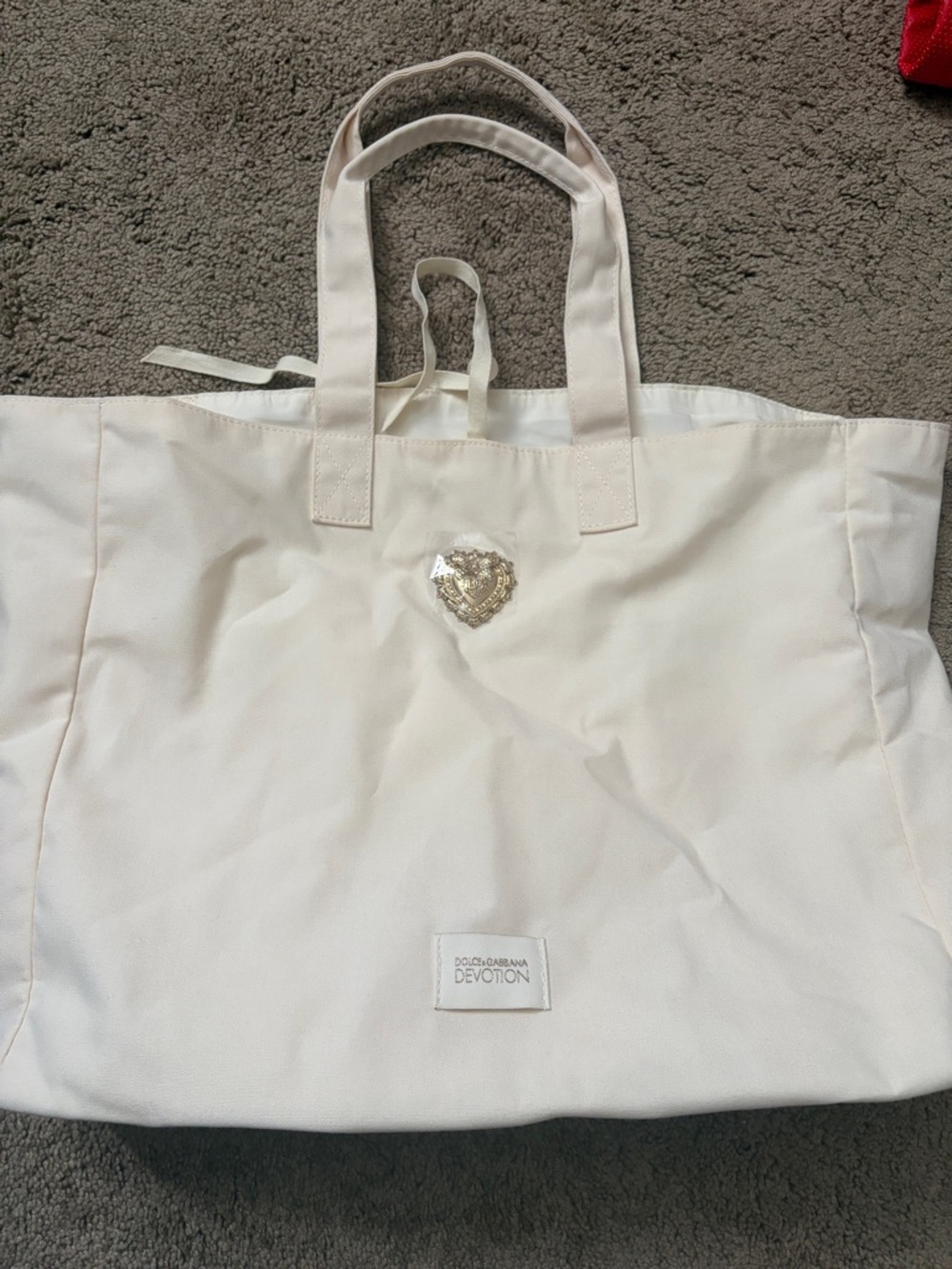 Dolce & Gabbana Cream Devotion Heart-Embellished Tote